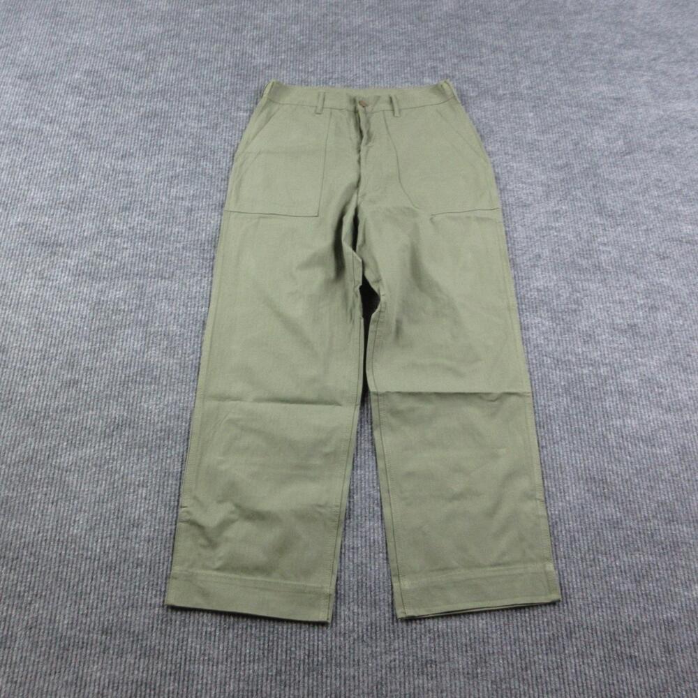 US Army Pants Mens 32 Green Herringbone Twill Military Trousers 32x30.5*